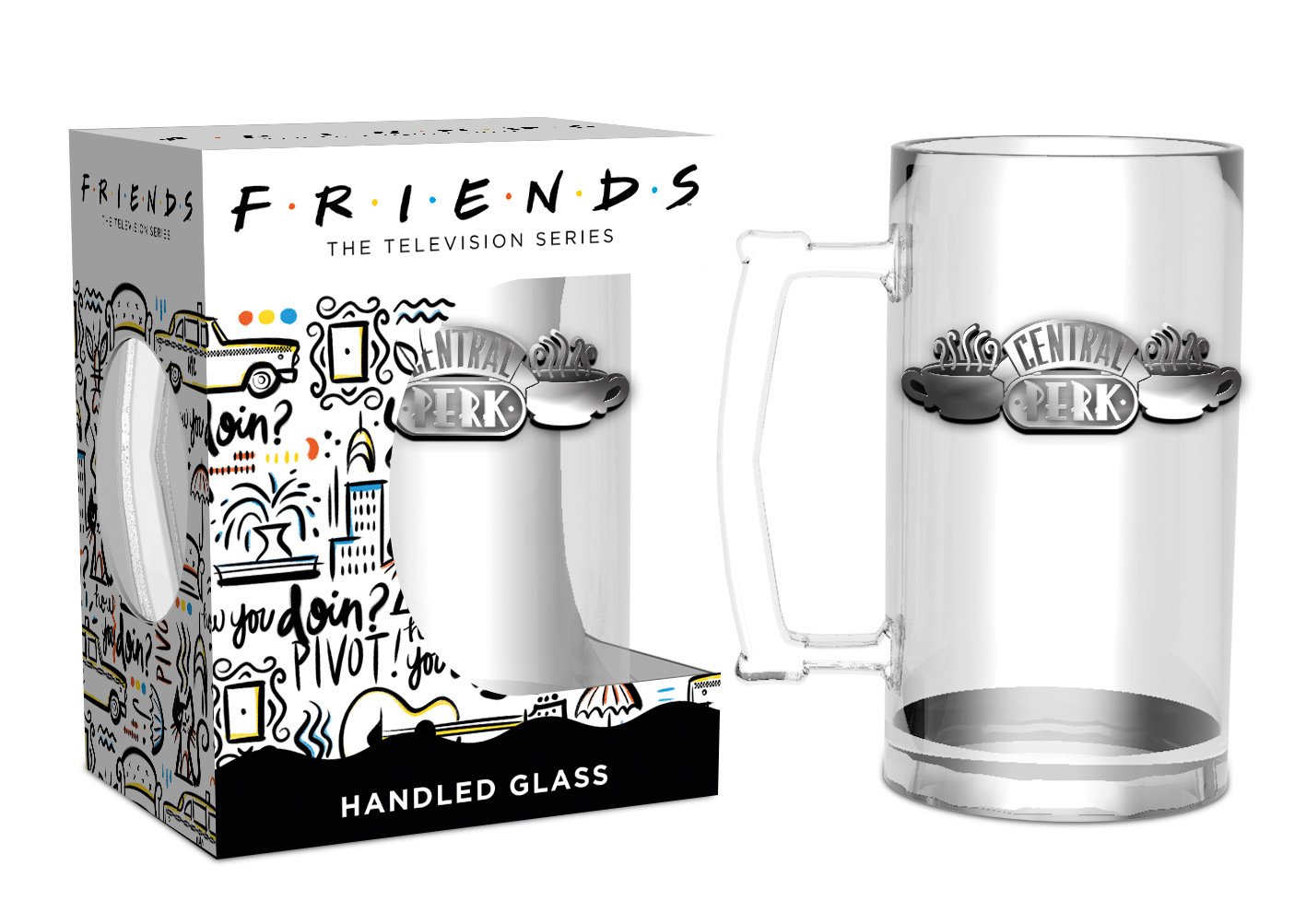 FRIENDS - Central Perk - Beer Glass Metal Badge 500ml_IMAGE_1