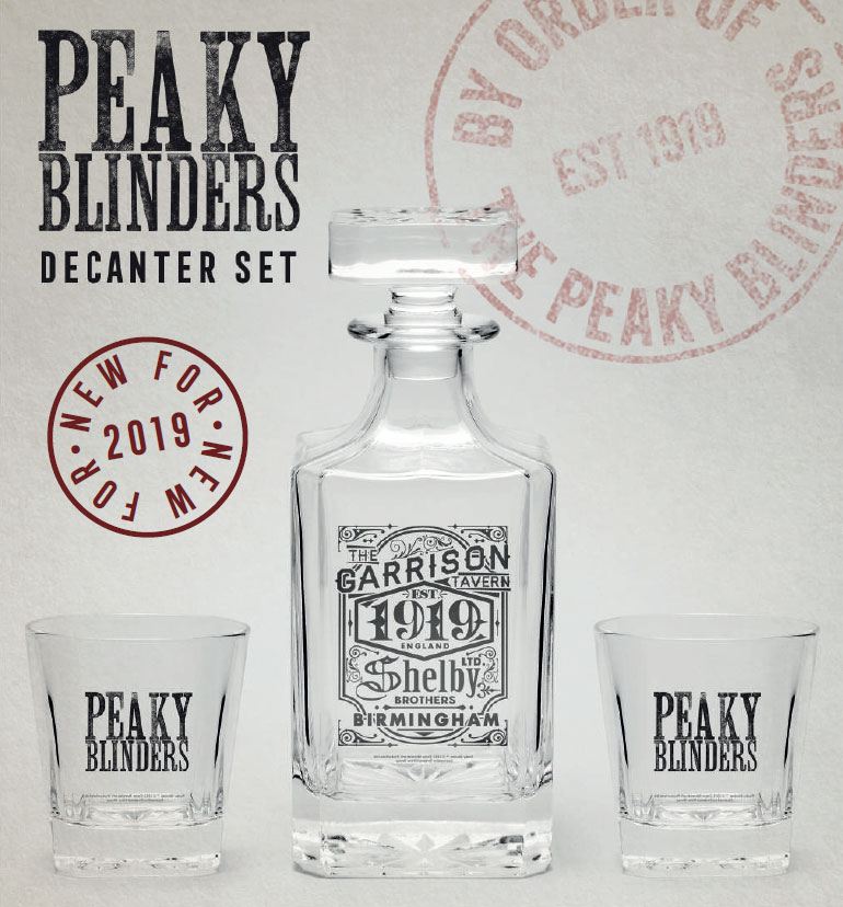 PEAKY BLINDERS Set carafe à décanter et deux verres