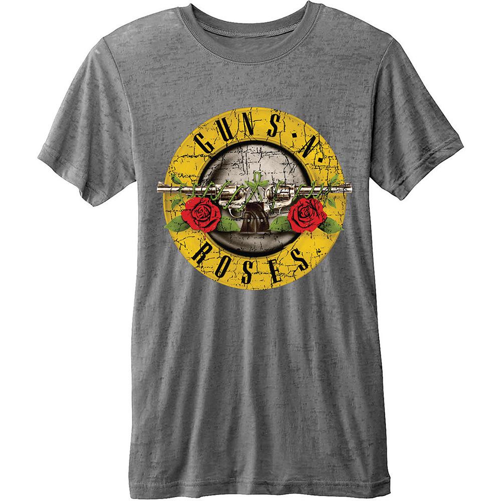GUNS N ROSES T-Shirt BurnOut Bullet Logo (XXL) ShopForGeek