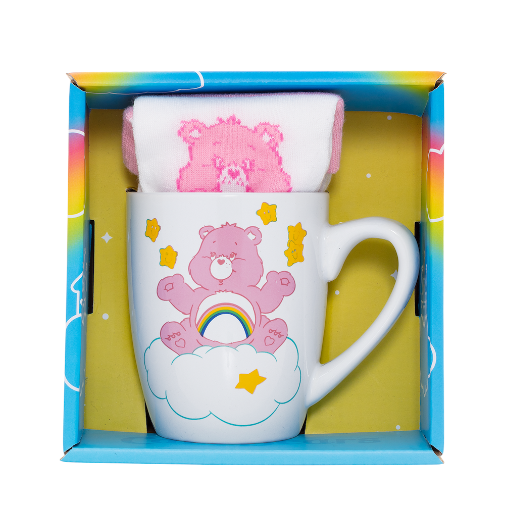 LES BISOUNOURS - Cheer Bear - Mug 315ml et Chaussettes Femme 36-41 - 2