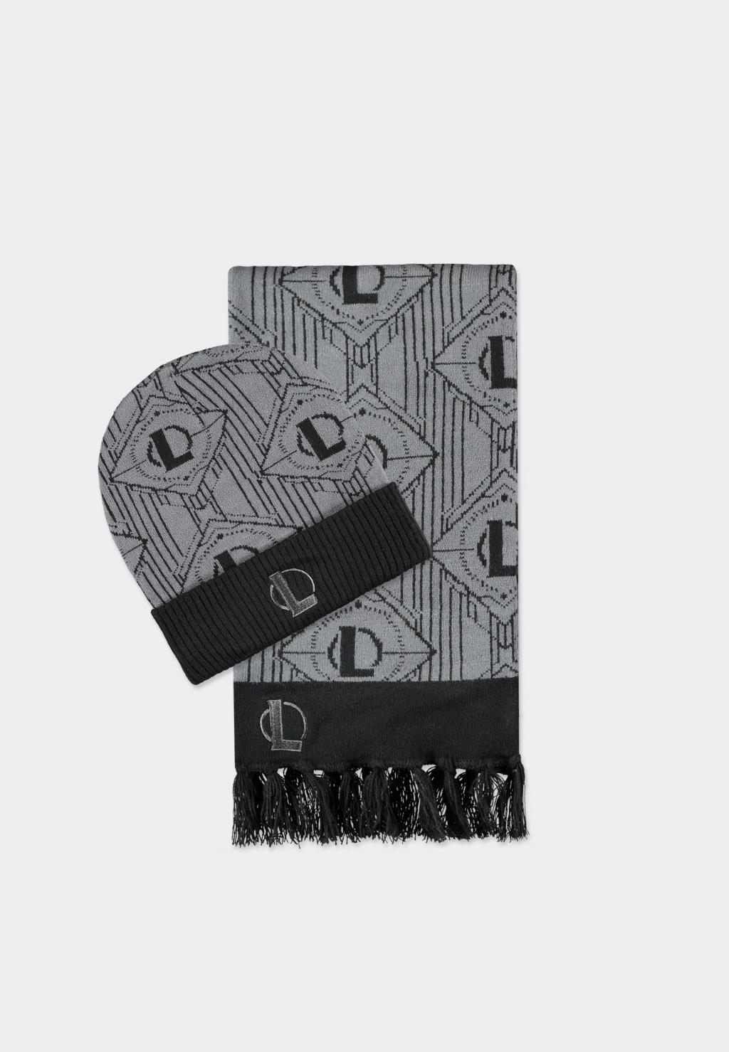 Playstation Unisex Sony Logo Bobble Ribbed Beanie & Scarf Gift Mütze