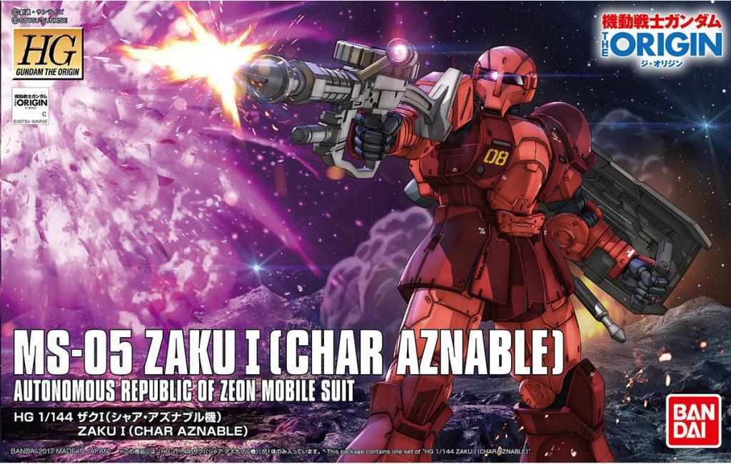 GUNDAM The Origin Model Kit HG 1/144 MS05S Zaku Char Aznable's