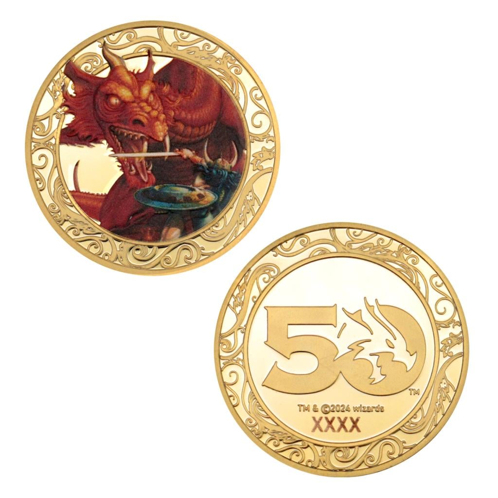 DONJONS & DRAGONS - 50th - Pièce Plaqué Or 24k Edition Limitée - 2