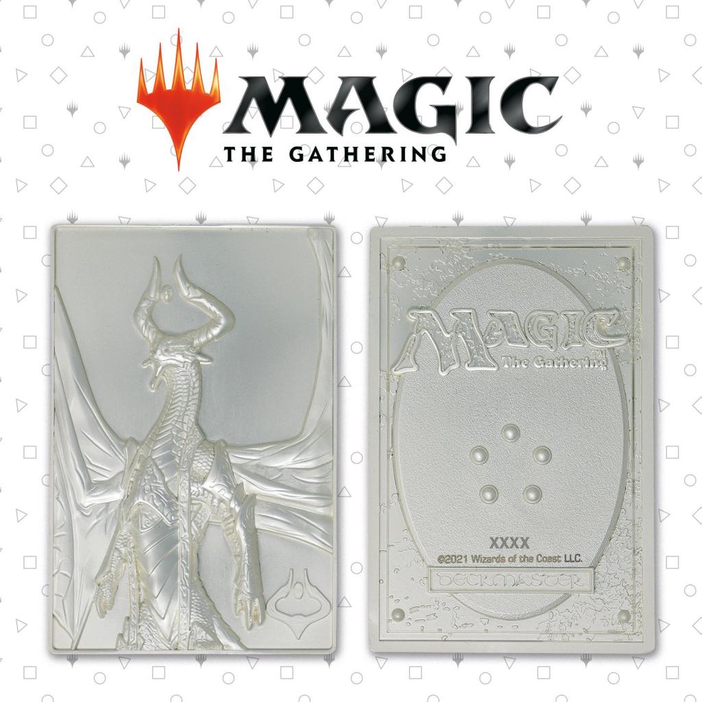 MAGIC THE GATHERING- Nicol Bolas - Carte Métal Plaqué Argent Collector - 3