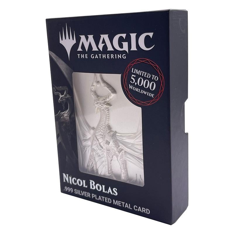 MAGIC THE GATHERING- Nicol Bolas - Carte Métal Plaqué Argent Collector - 4