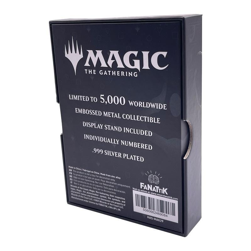 MAGIC THE GATHERING- Nicol Bolas - Carte Métal Plaqué Argent Collector - 5
