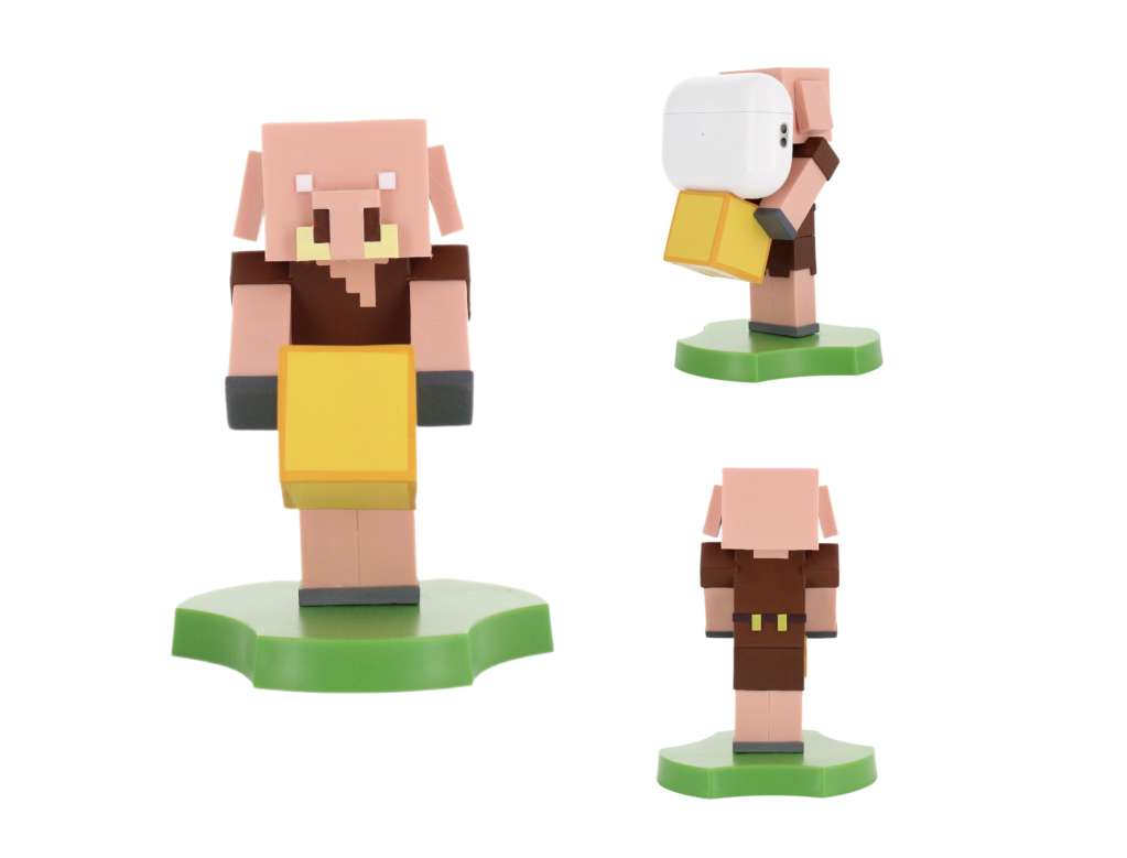 Minecraft:Piglin Guys Holdems、Mini Cable Guys 携帯電話スタンド、デバイスホルダー Cable Guys  Controller/Phone, image size:1023x779