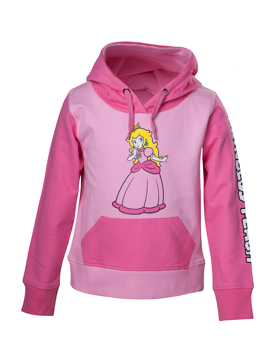 Shopforgeek Nintendo Princess Peach Kids Hoodie 86 92 8718526081459 Nintendo Pull A Capuche 29 99