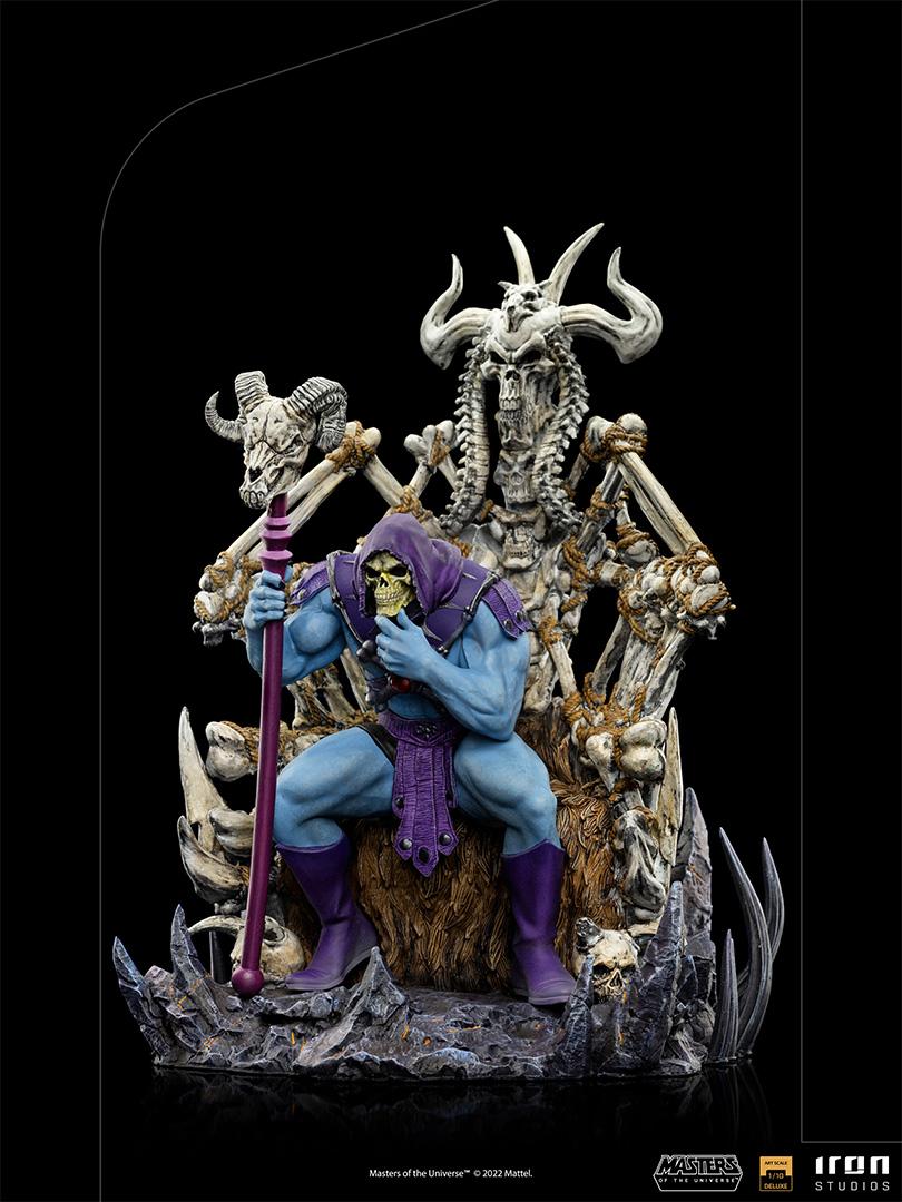 M.O.T.U. - Skeletor sur trône- Statuette Deluxe Art Scale 1/10 29cm - 2