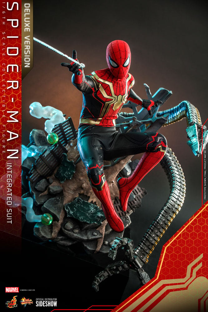 Hot Toys Spider-Man: No Way Home - Spider-Man (New Red and Blue Suit) 1:6  Scale Collectible Figure (Deluxe Version) - Toys Wonderland