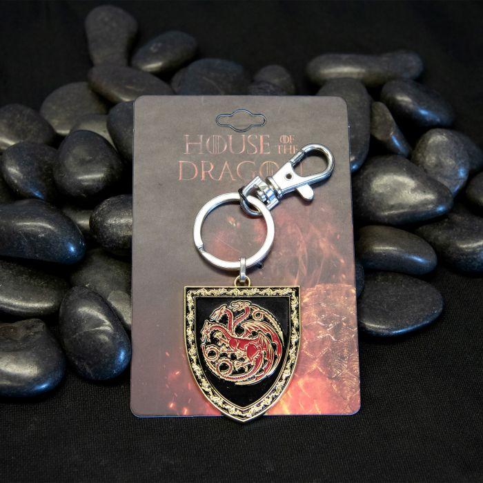 HOUSE OF THE DRAGON - Bouclier Targaryen - Porte-clés en Métal - 4