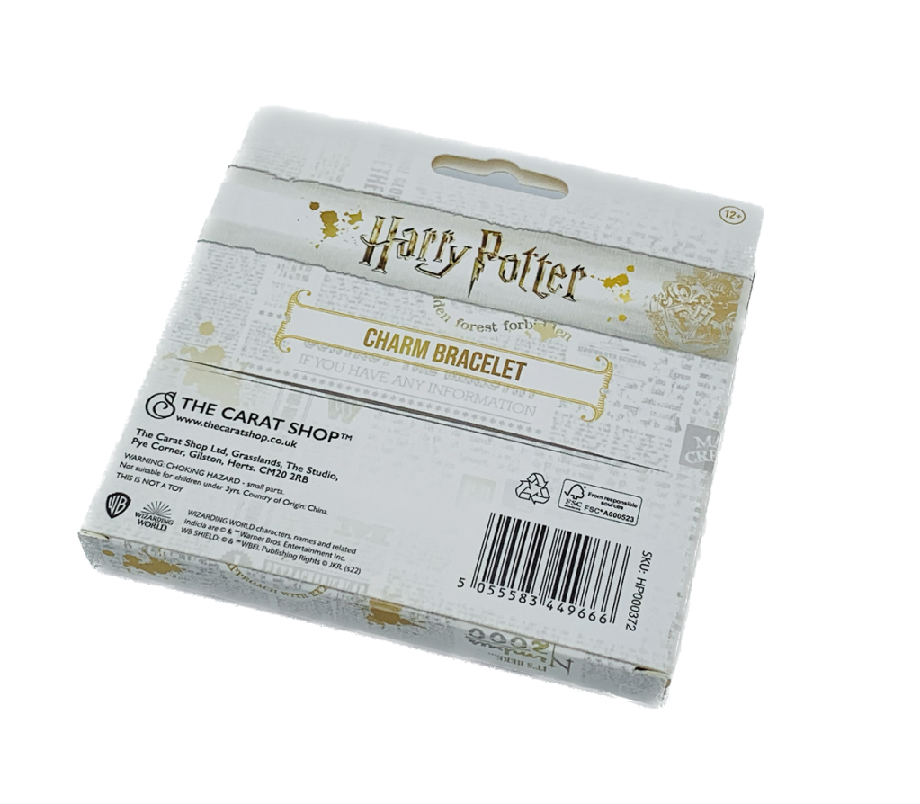 HARRY POTTER - Bracelet avec 3 Charmes - Plaqué Argent - 18,5cm - 3