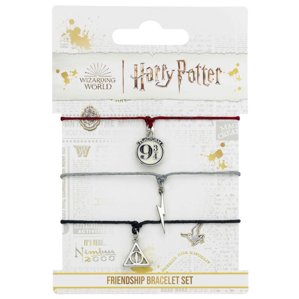 HARRY POTTER - 3 Bracelets Fantaisies Ajustables + Pendentifs RGB - 3