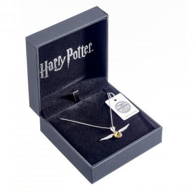 HARRY POTTER Crystals Sterling Silver Golden Snitch Necklace