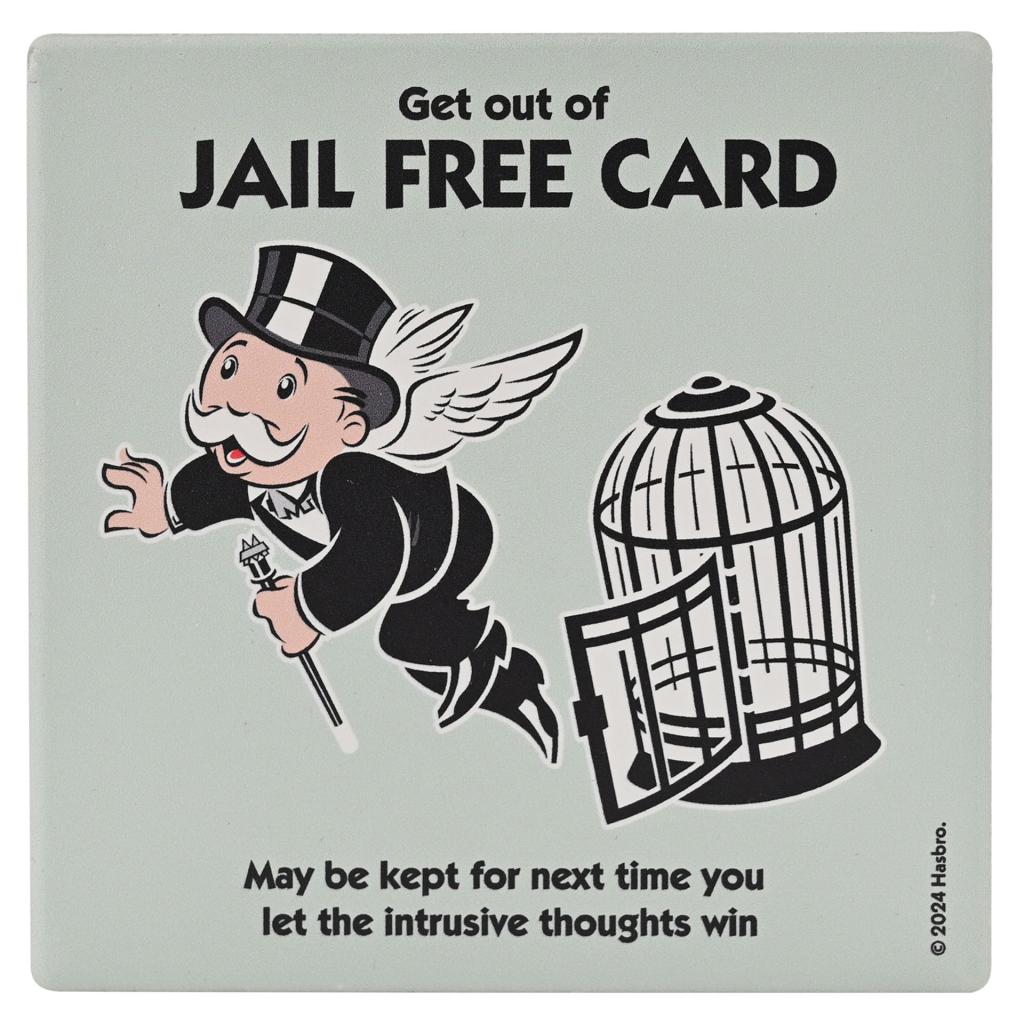 MONOPOLY - Get out of Jail Free - Ceramic Square Coaster : ShopForGeek ...