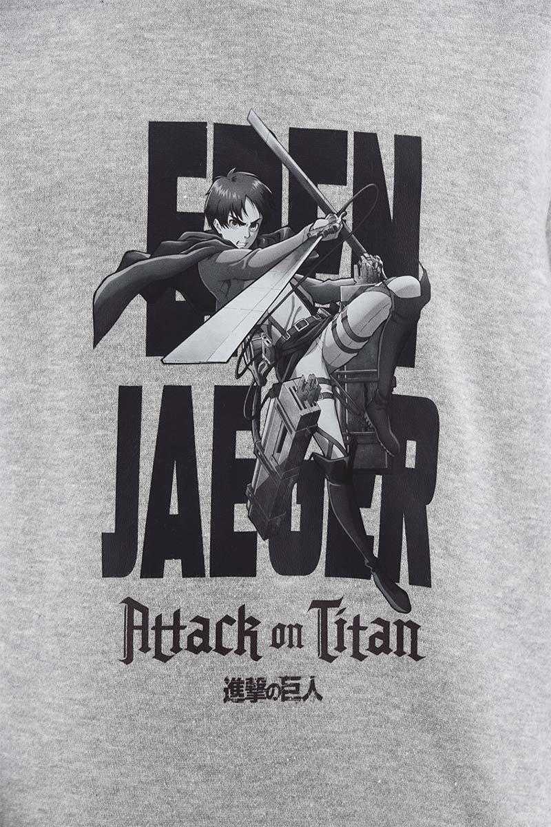 ATTACK ON TITAN - Sweat Capuche Eren Jeager Grey 152cm / 12 Ans - 3