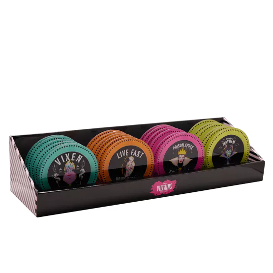 VILLAINS - Lot de 24 Sous Verres - 4 Modèles - 2
