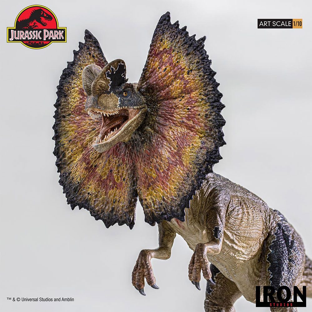JURASSIC PARK Dilophosaurus Statuette Art Scale 18cm