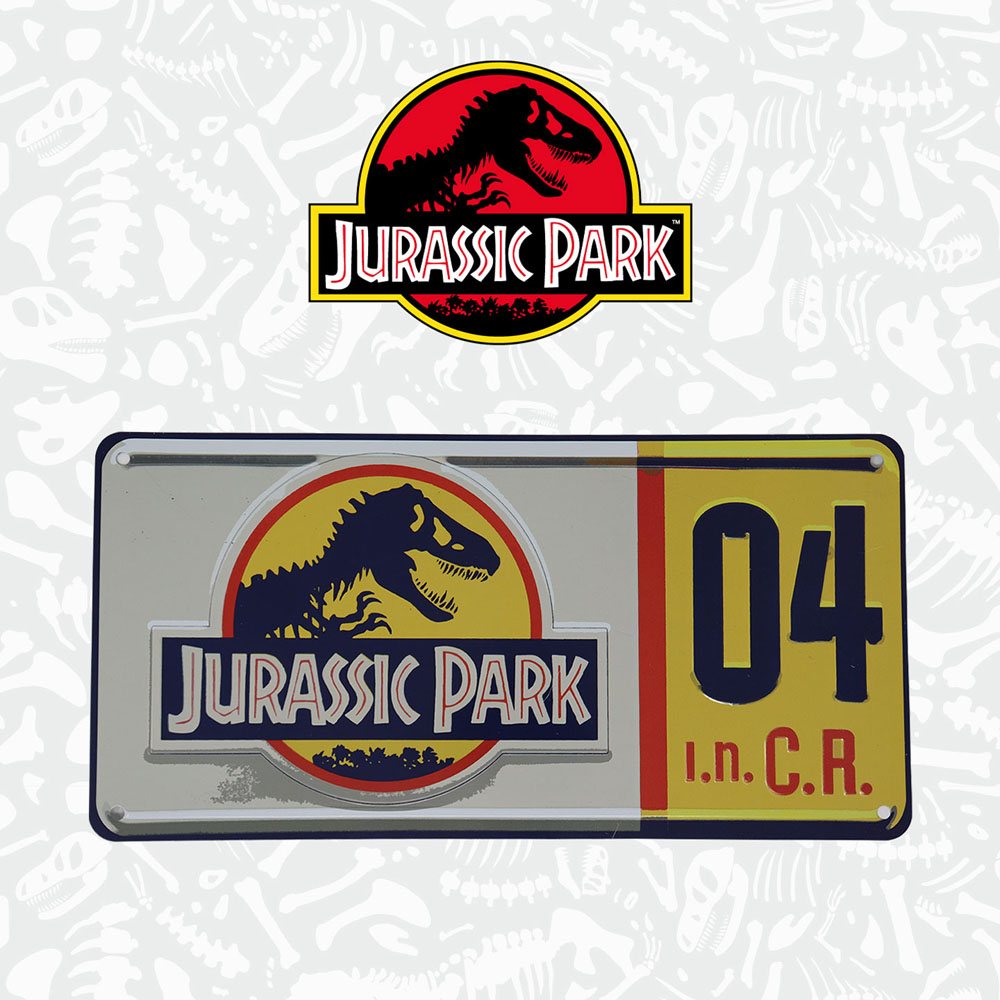 JURASSIC PARK Réplique plaque minéralogique '30x15cm'