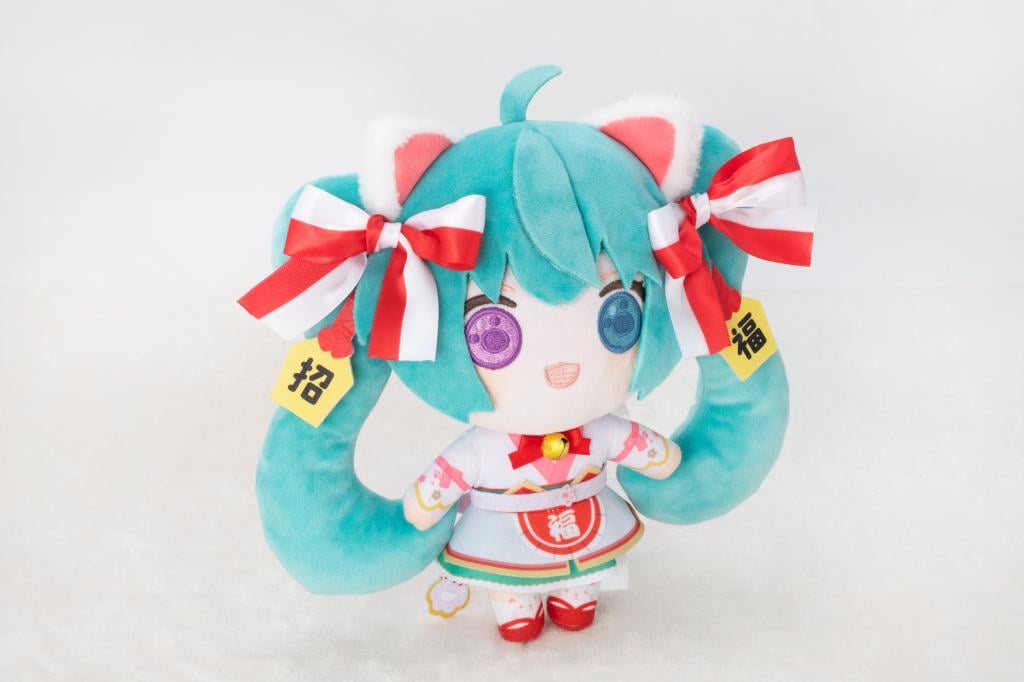 HATSUNE MIKU X MANEKI-NEKO - White Cat - Peluche 22cm - 2