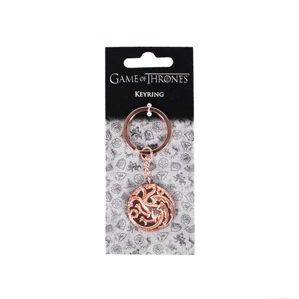 GAME OF THRONES Sculpted Metal Keyring Targaryen