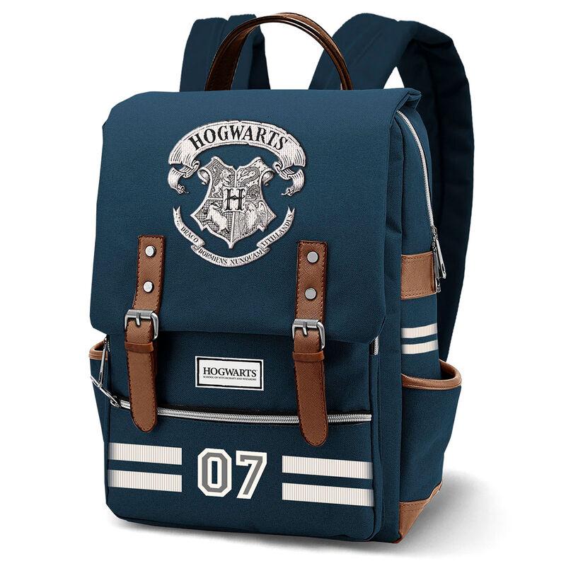 Harry Potter Oxford Academy Backpack - Dark Blue Two-Compartment Bag With Padded Laptop Sleeve