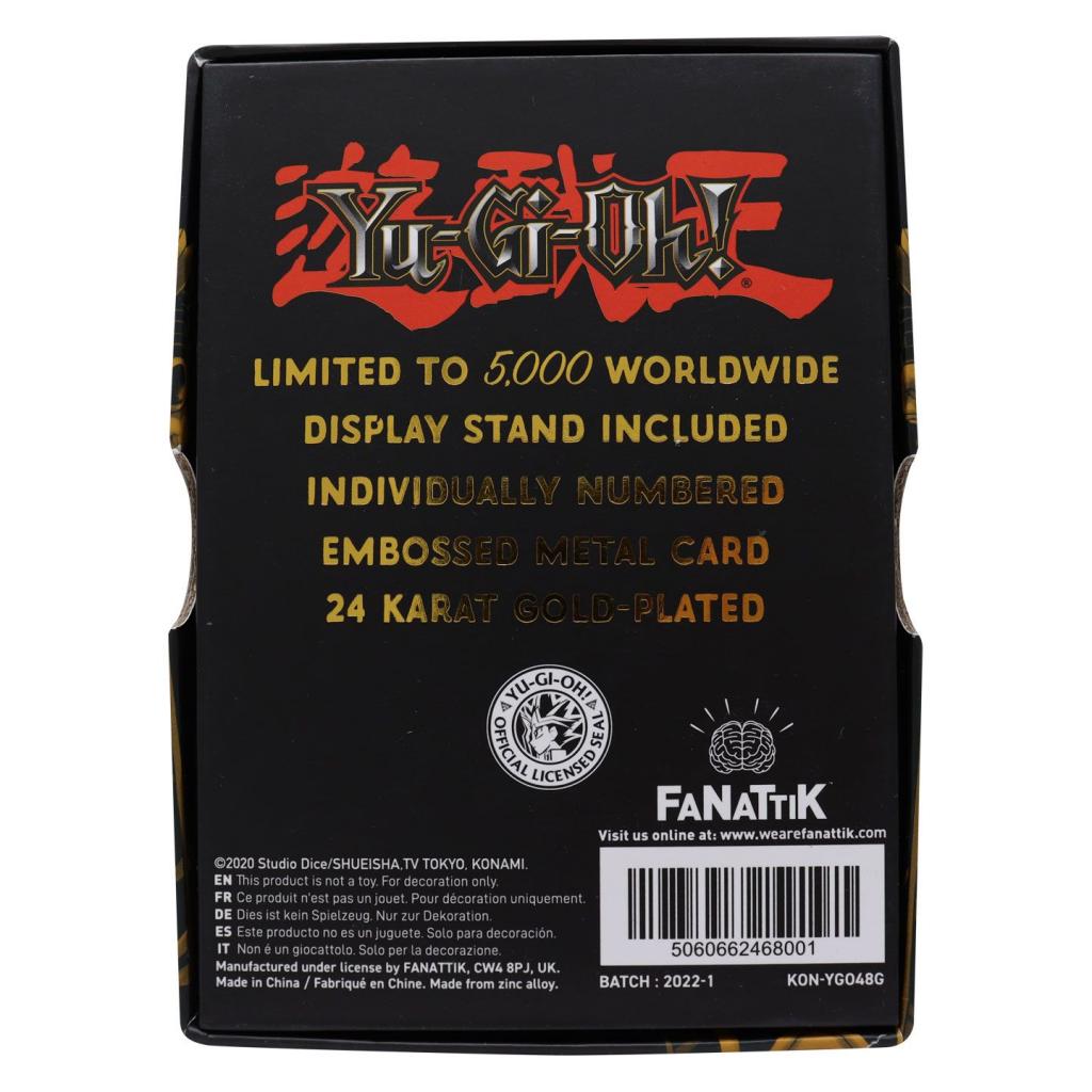 YU-GI-OH! - Jinzo - Carte en Métal Plaqué Or Collector - 2