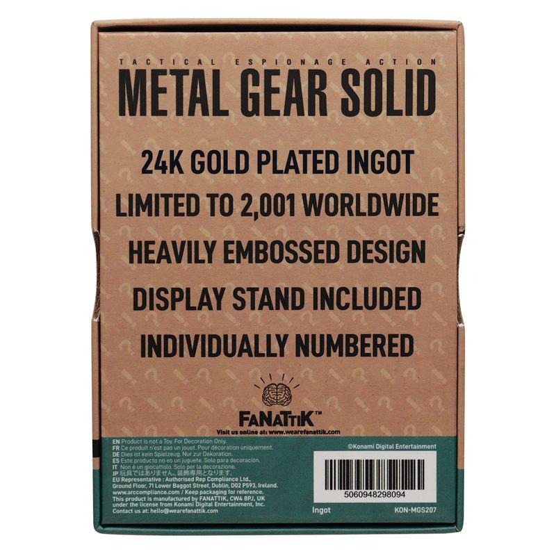 METAL GEAR SOLID 2 - Snake - Limited Edition Ingot - 5