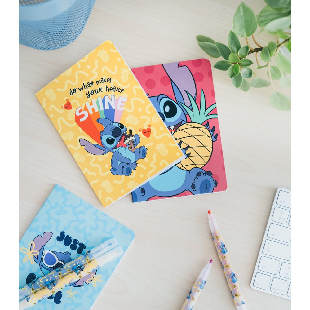 STITCH - Set de Papeterie avec 3 Notebooks A6 - 10pc