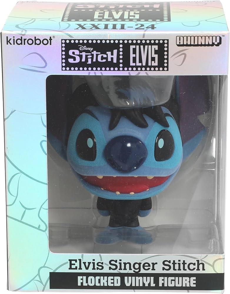 STITCH - Elvis Singer - Bhunny Flocked Vinyl Figure - 10cm - 4