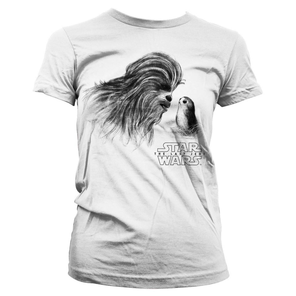 STAR WARS 8 The Last Jedi - T-Shirt Chewbacca with Porg - GIRLY (XL) - 2