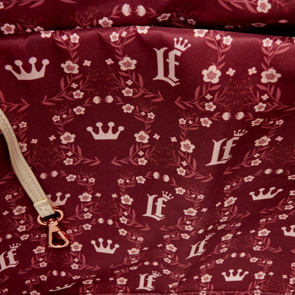 CREAM & RED - Floral - Tote Bag convertible Loungefly - 3
