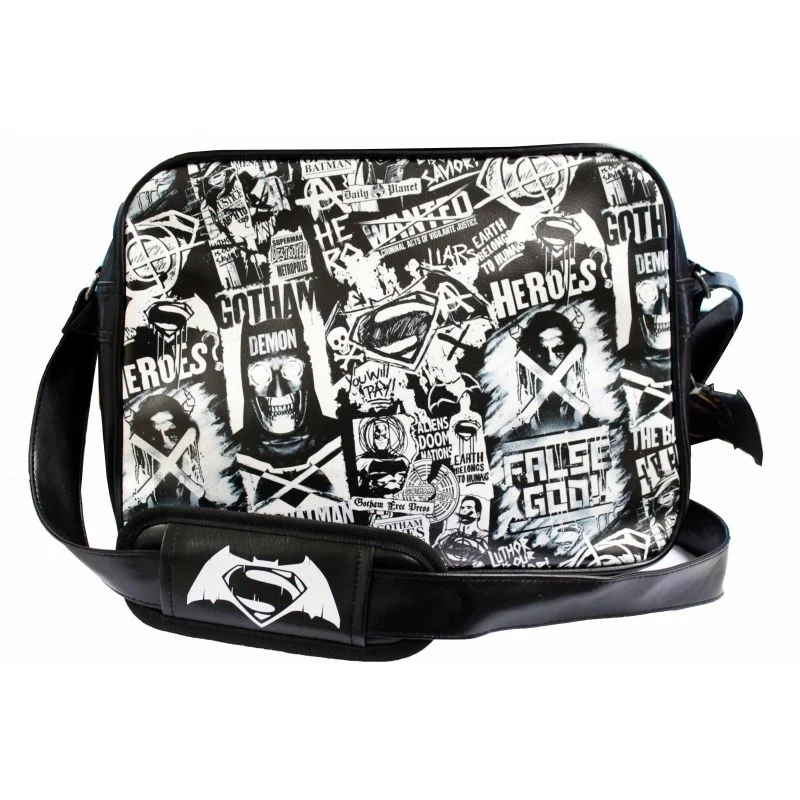 Sac à Dos / Bandoulière Batman V Superman – Noir – Taille 28 Cm – Neuf
