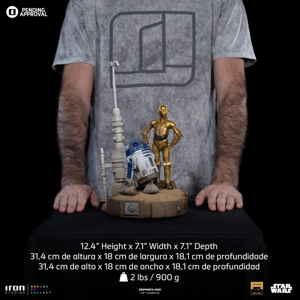 Maglietta Star Wars C-3PO R2-D2 Droids Of Vader's Shadow - Ufficiale Licensed | Cotone Comfortevole - Foto 10