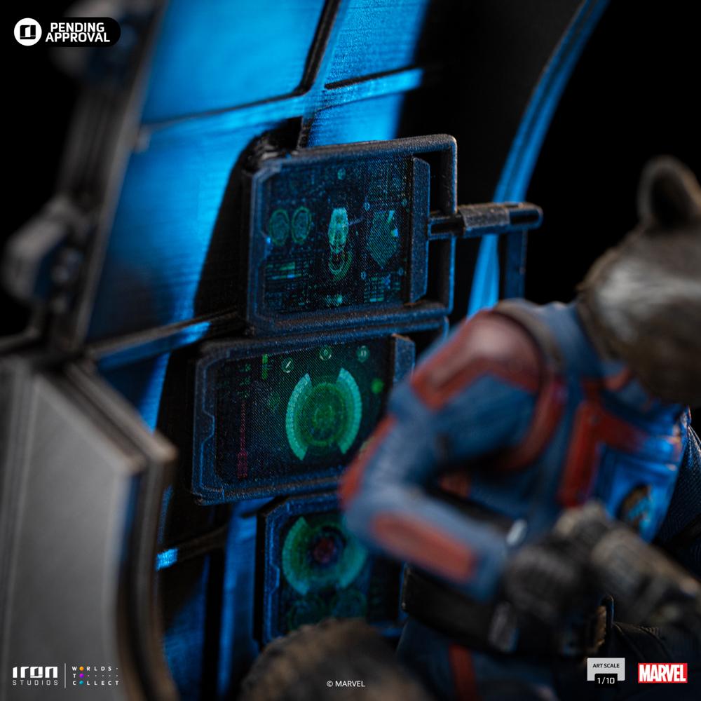 GARDIENS DE LA GALAXIE 3 -Rocket Racoon -Statuette Art Scale 1/10 20cm - 4
