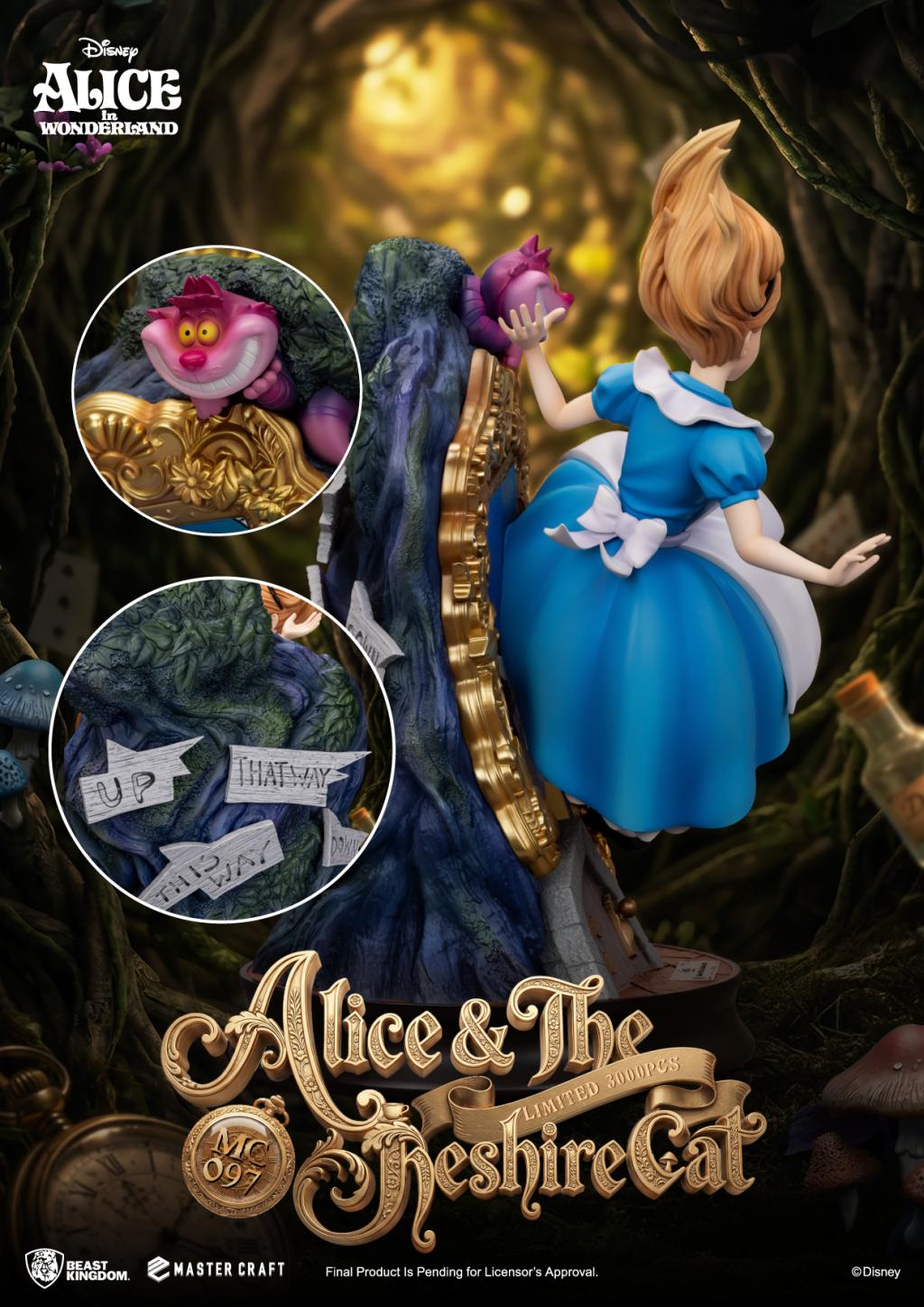 DISNEY - Alice & le Chat du Cheshire - Statuette Master Craft 40cm - 3