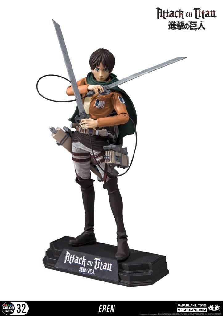 ATTACK ON TITAN Action Figure Color Tops Eren Jaeger 18cm