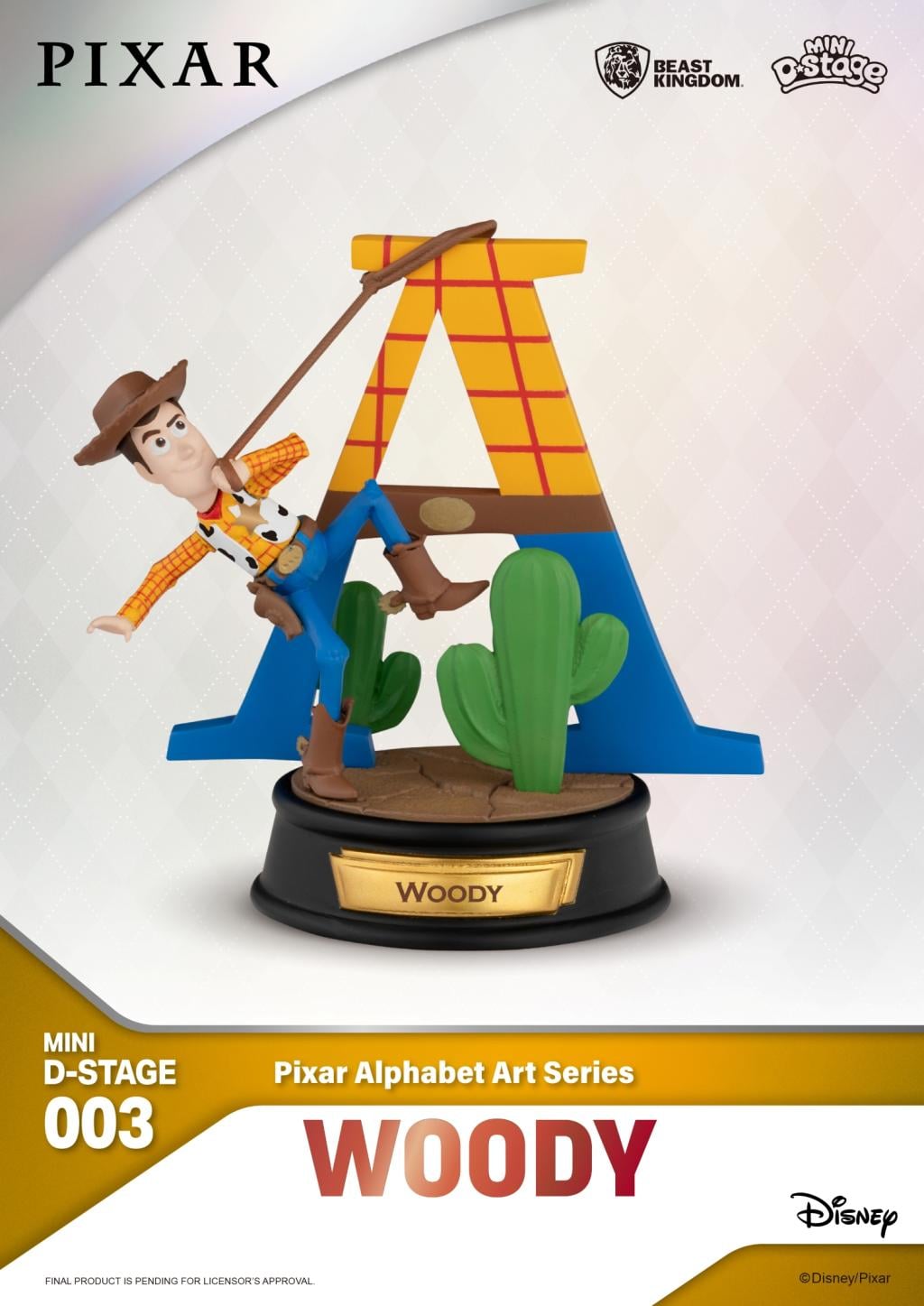 DISNEY 100TH - Pixar Alphabet Art - Pack 6 Diorama Stage 10cm - 5