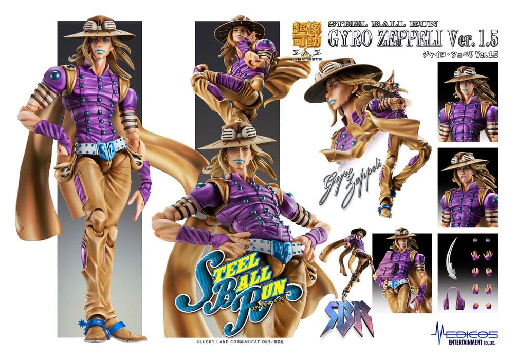 JOJO PART 7 - Gyro Zeppeli - Figurine Chozokado 16cm