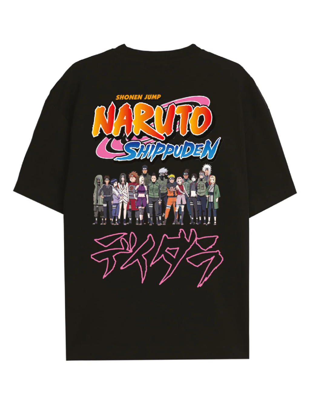 NARUTO SHIPPUDEN - Personnages Konoha - T-Shirt Oversize Homme (XL) - 3