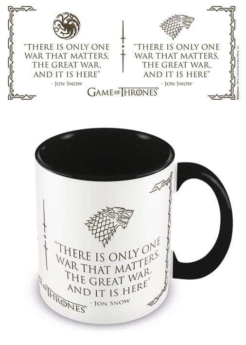 Game Of Thrones (Stark) 11oz/315ml Coloured Inner and Handle Ceramic Mug