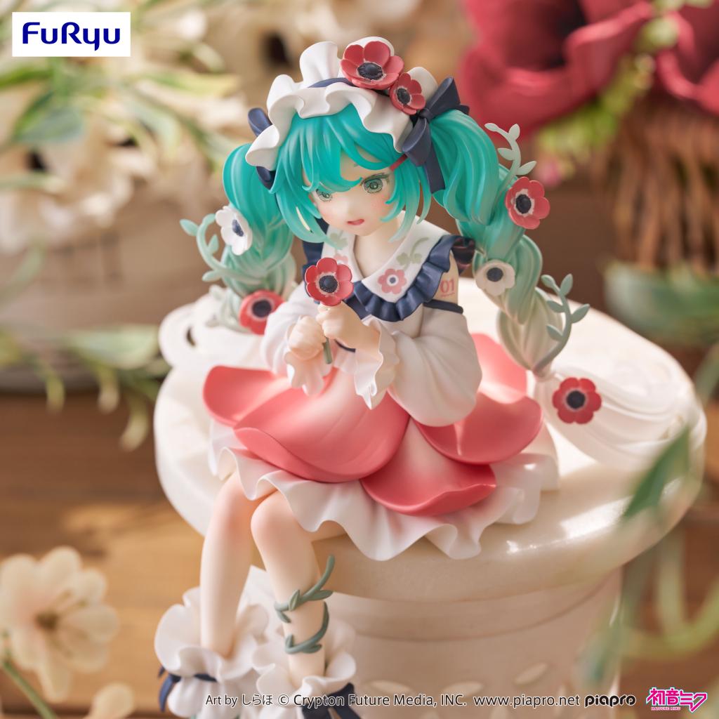 HATSUNE MIKU - Flower Fairy Anemone - Statuette Noodle Stopper 14cm - 6