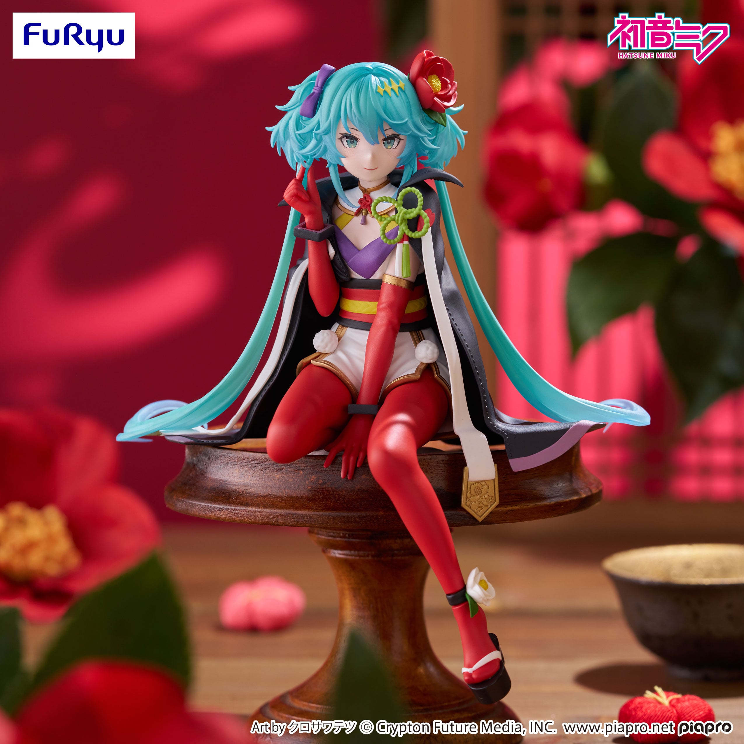 HATSUNE MIKU - Flower Fairy Camelia - Statuette Noodle Stopper 15cm