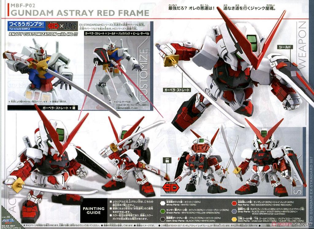 GUNDAM - SD Gundam Ex-Standard 007 Astray Red Frame - Model Kit 8cm - 4