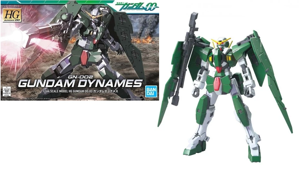 Kit Modèle Gundam Bandai HG 1/144 GN TYPE-D + Dynames - Série Gundam 00 - Neuf Non Assemblé - Réf BAN155747