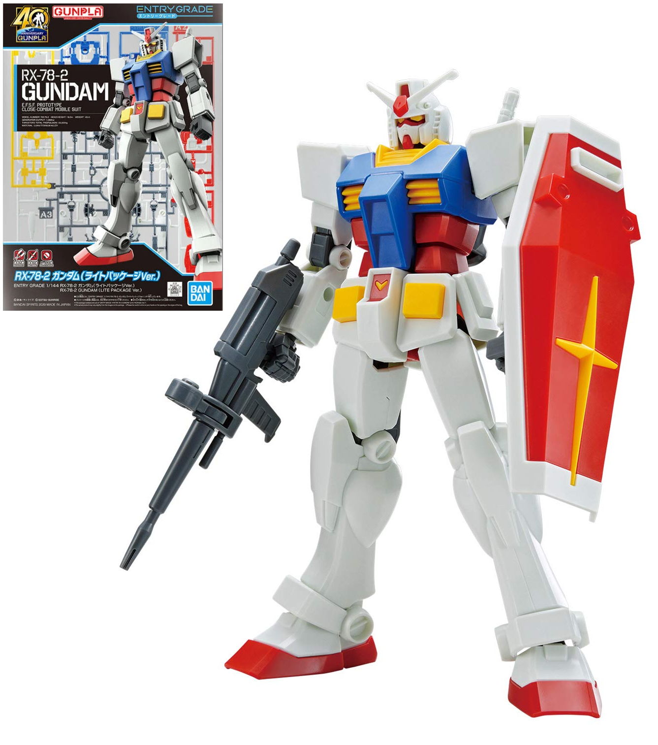 Bandai Genuine Gundam Model Kit Anime Figure RG 1/144 RX-78-2 Gundam  Collection Gunpla Anime Action Figure Toys for Children