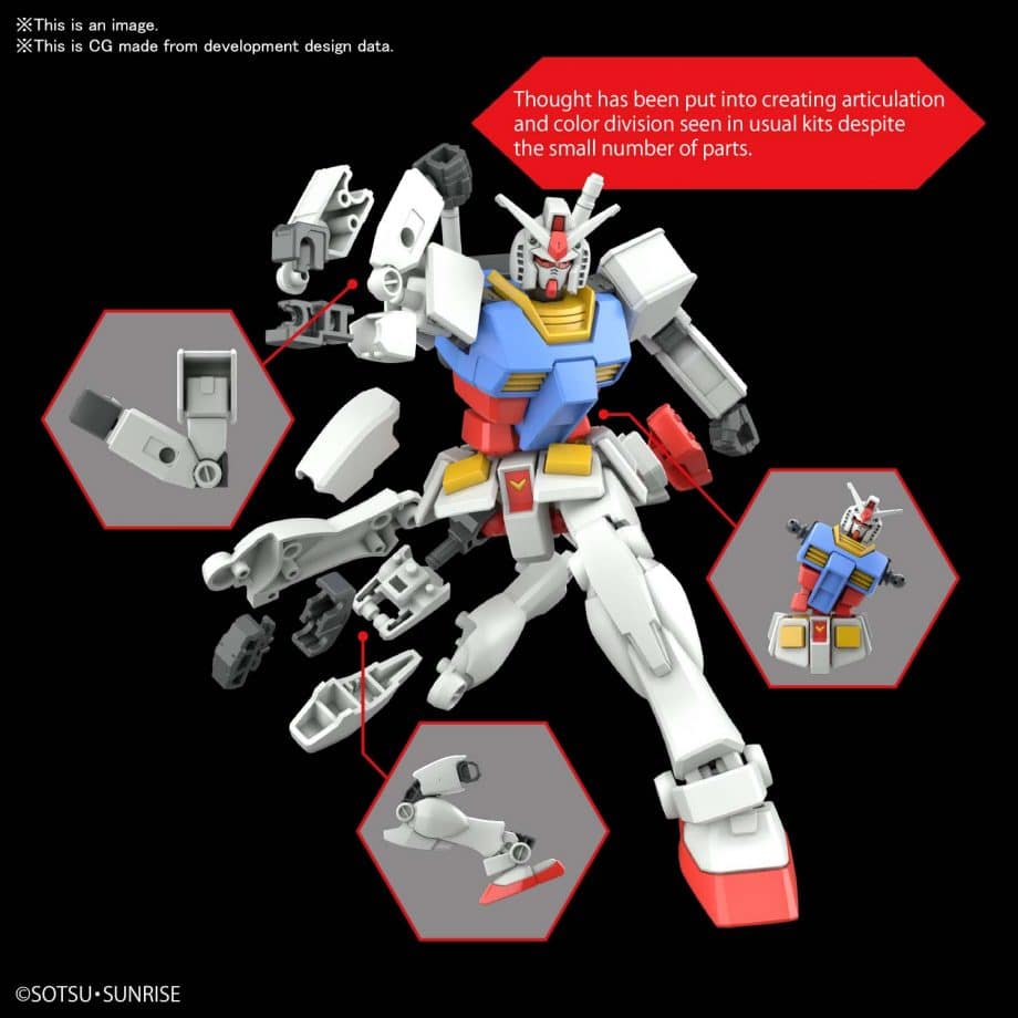 GUNDAM - EG 1/144 RX-78-2 Gundam - Model Kit 14cm : : Model  Kit Bandai Model Kit Gundam