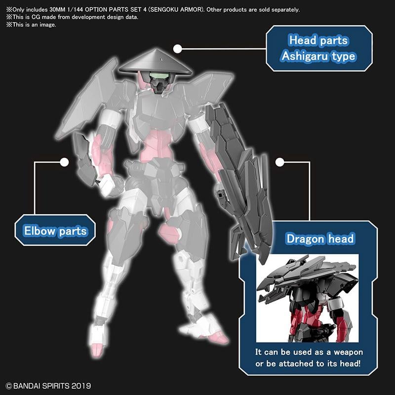 30MM - 1/144 Option Parts Set 4 (Sengoku Armor) - Model Kit - 4