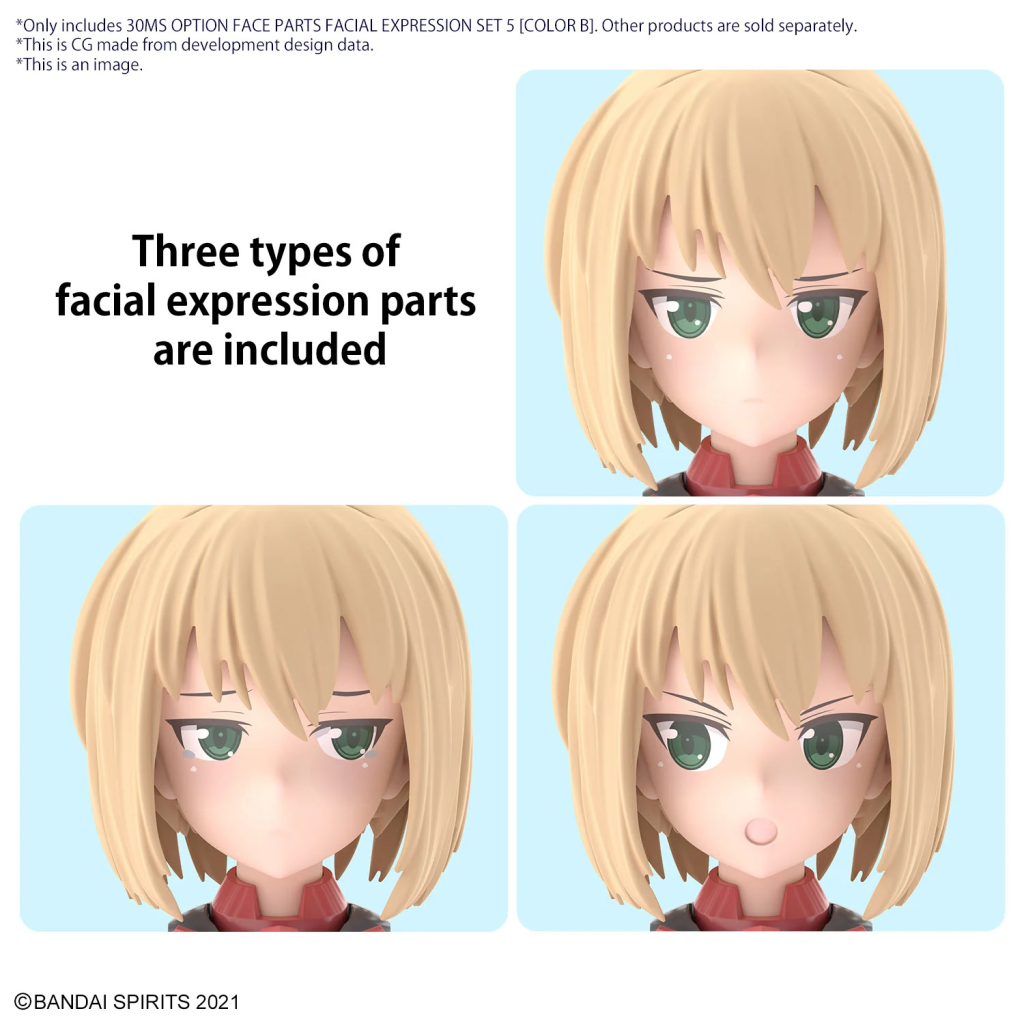 30MS - Option Face Parts Facial Expression Set 5 (Color B) - Model Kit - 2