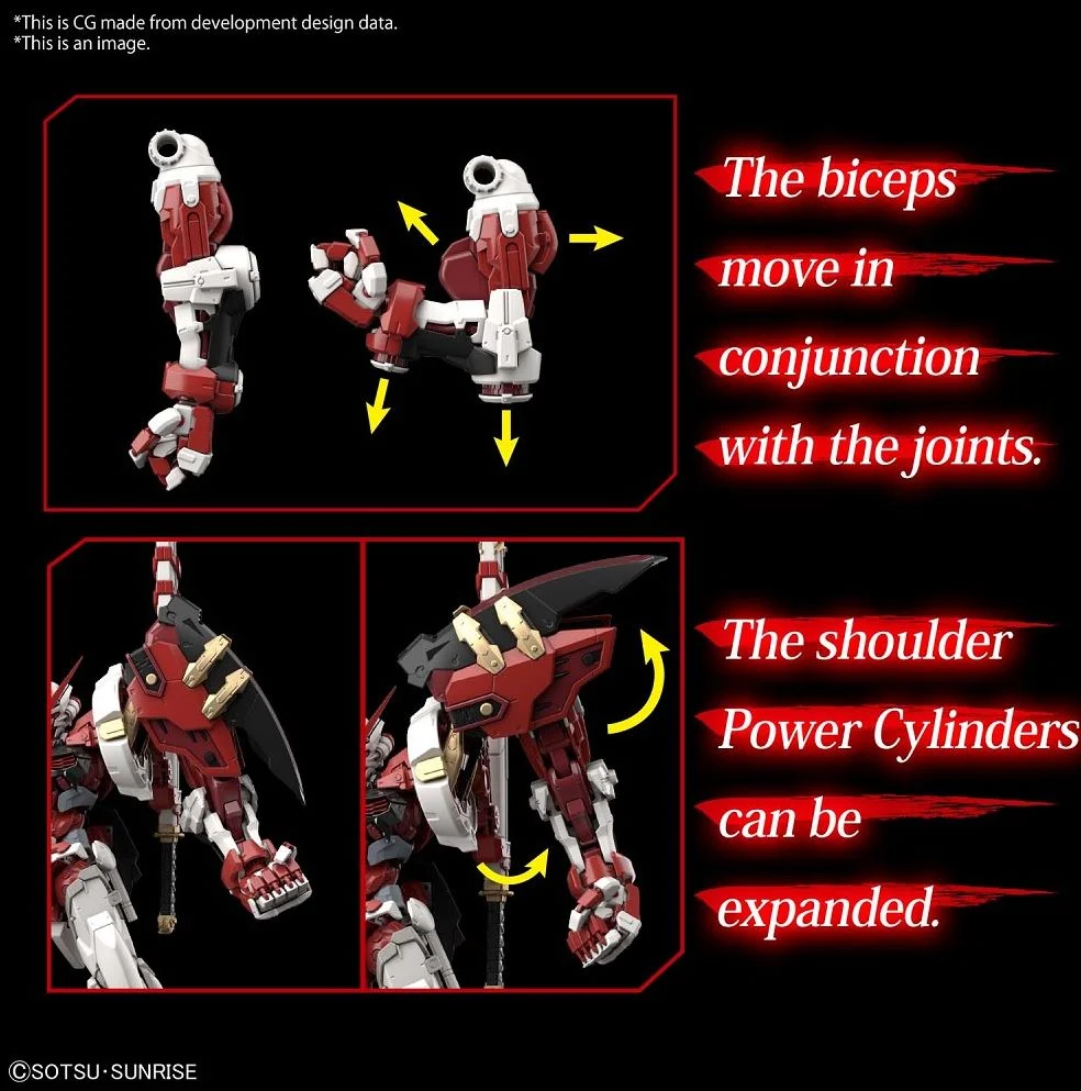 GUNDAM - Hi-Res 1/100 Gundam Astray Red Frame Powered - Model Kit - 6